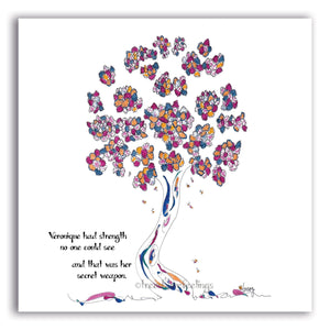 BADASS GREETING CARDS | 5"x5" folded | Pack of 8 TREES HAVE FEELINGS 
