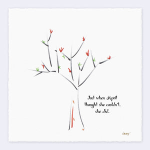 APRIL | Giclée Print Print TREES HAVE FEELINGS Deckled Edge 8"x8" 