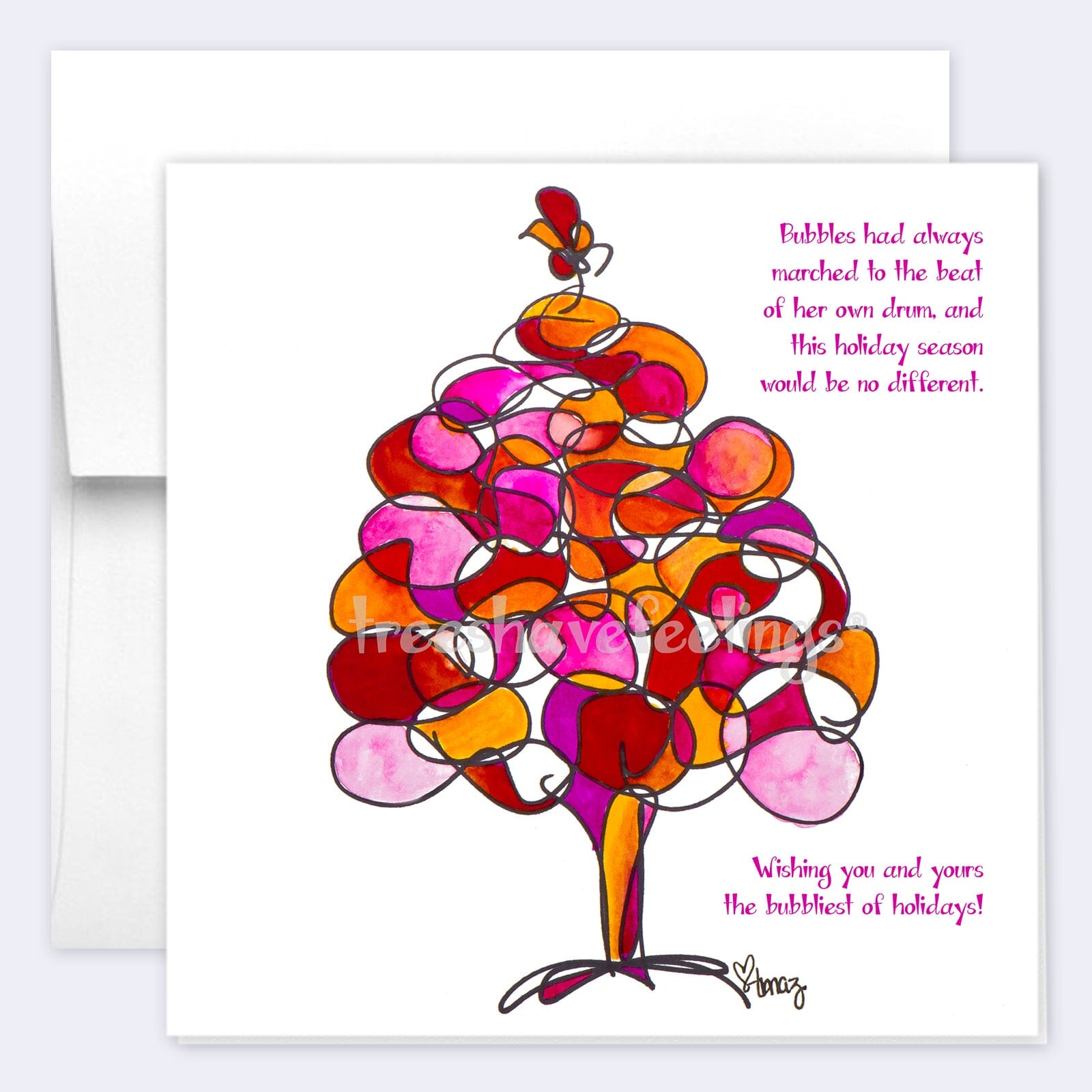 BUBBLES | Single Card card TREES HAVE FEELINGS 