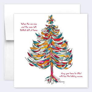 2024 CHRISTMAS CARDS | 5"x 5” folded | Pack of 8 TREES HAVE FEELINGS 