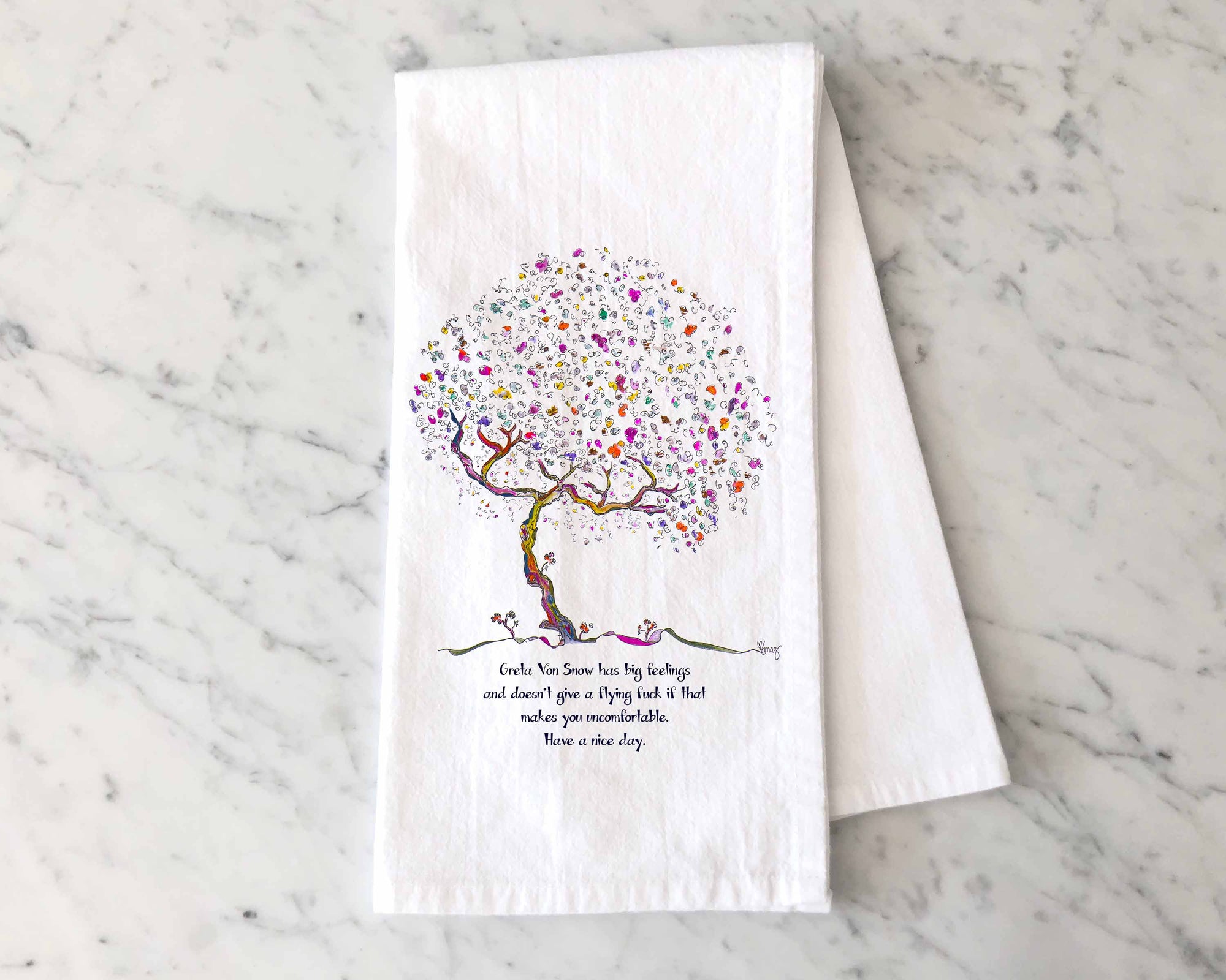 GRETA VON SNOW | Tea Towel tea towel TREES HAVE FEELINGS 