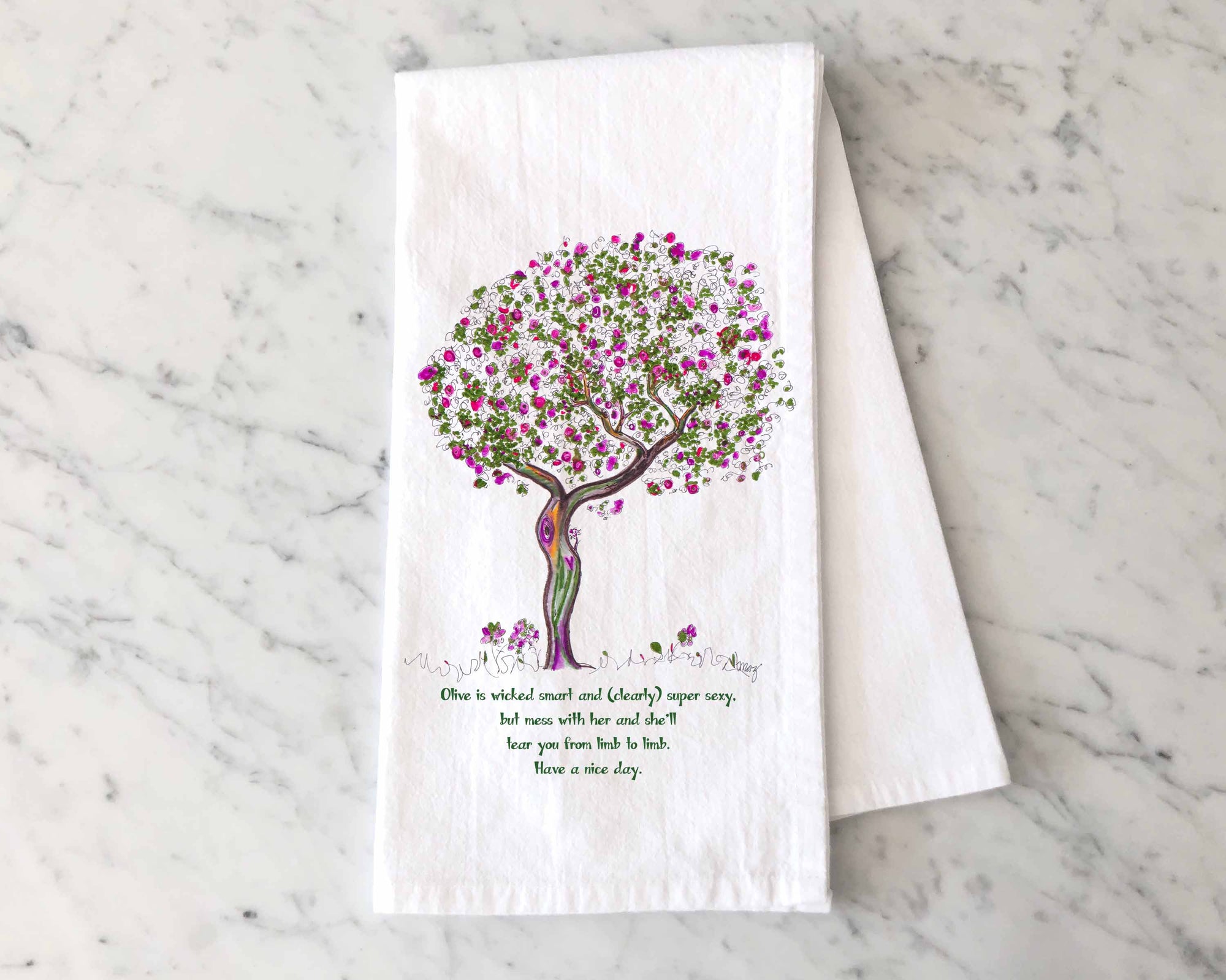 OLIVE | Tea Towel tea towel TREES HAVE FEELINGS 