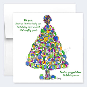 2025 CHRISTMAS & HOLIDAYCARDS | 5"x 5” folded | Pack of 8 TREES HAVE FEELINGS 