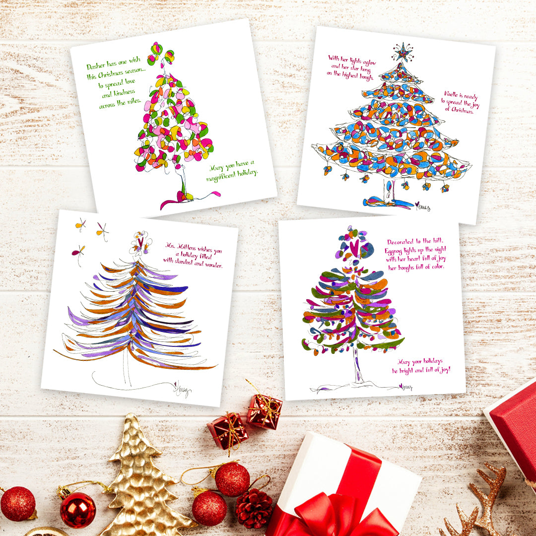 2026 CHRISTMAS & HOLIDAYCARDS | 5"x 5” folded | Pack of 8