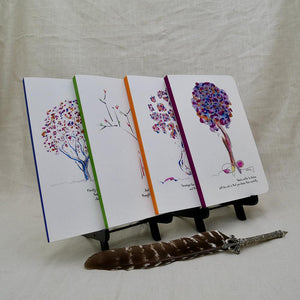 BOX OF 4 JOURNALS | 5.25"x8.25" Softcover | Lined | 144 pages journal TREES HAVE FEELINGS 