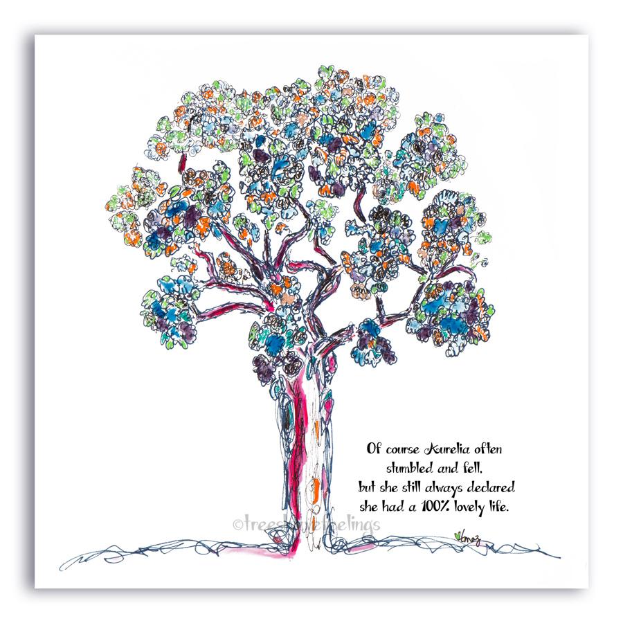 ROOTED GREETING CARDS | 5"x5" folded | Pack of 8 TREES HAVE FEELINGS 