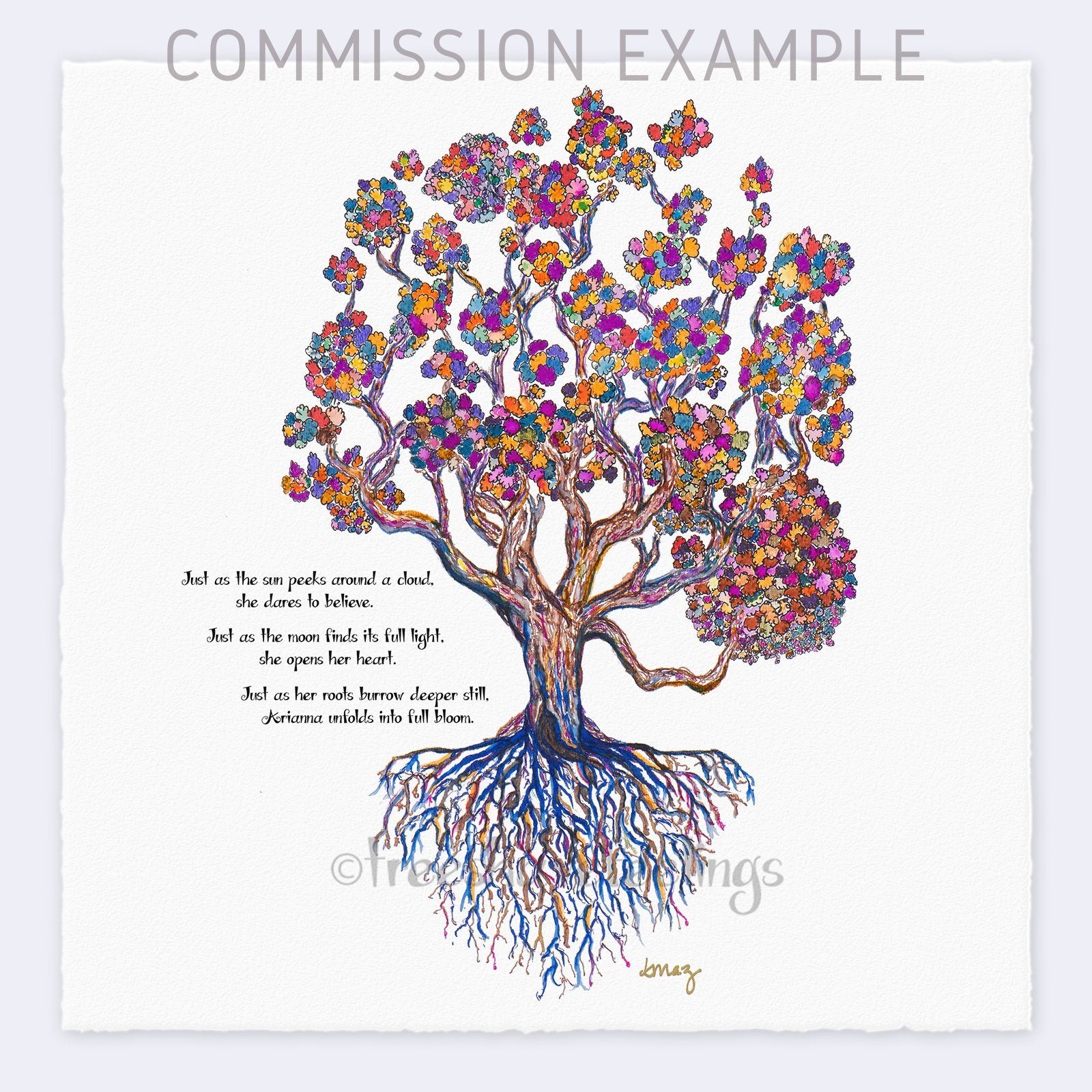 Order your Personal Commission | 8"x8" Print TREES HAVE FEELINGS 