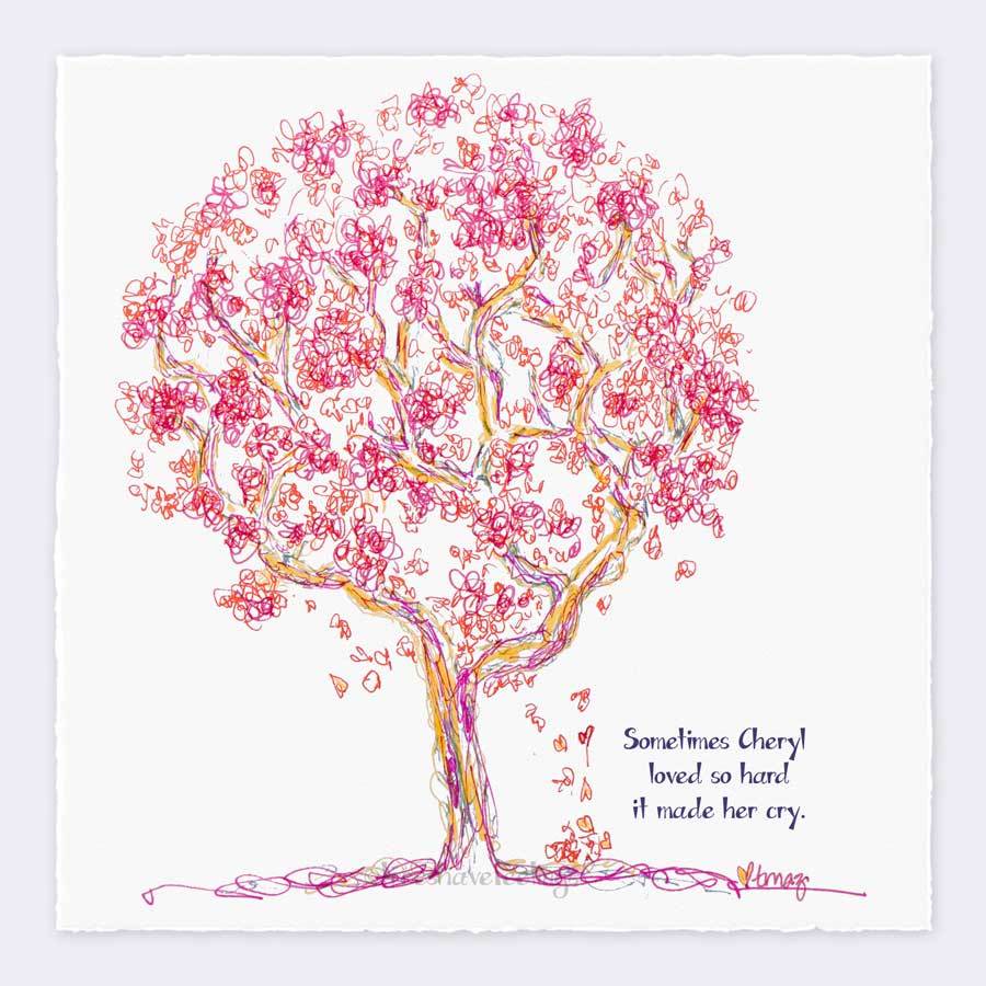 CHERYL | Giclée Print Print TREES HAVE FEELINGS Deckled Edge 8"x8" 