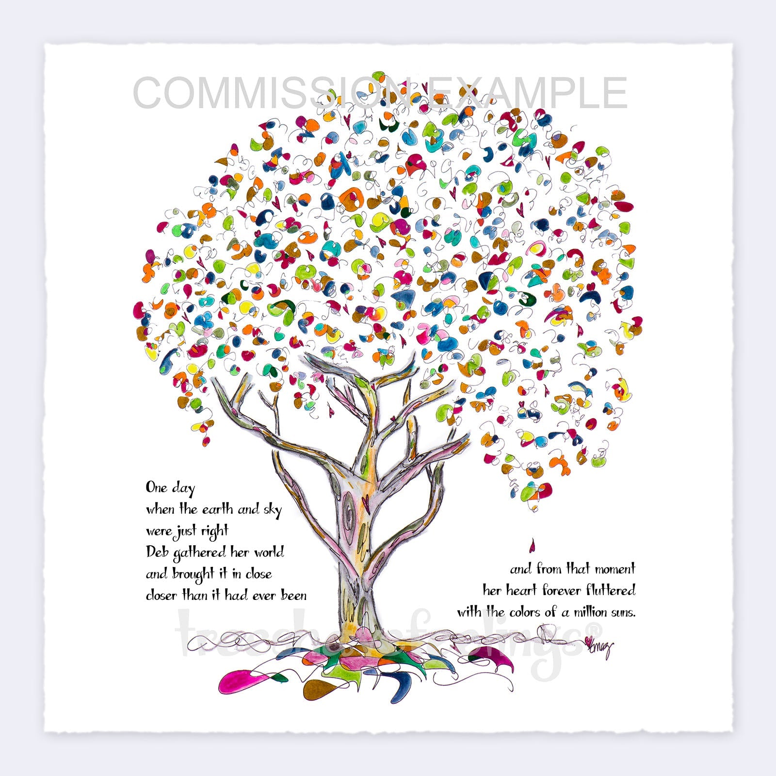 Order your Personal Commission | 8"x8" Original TREES HAVE FEELINGS 