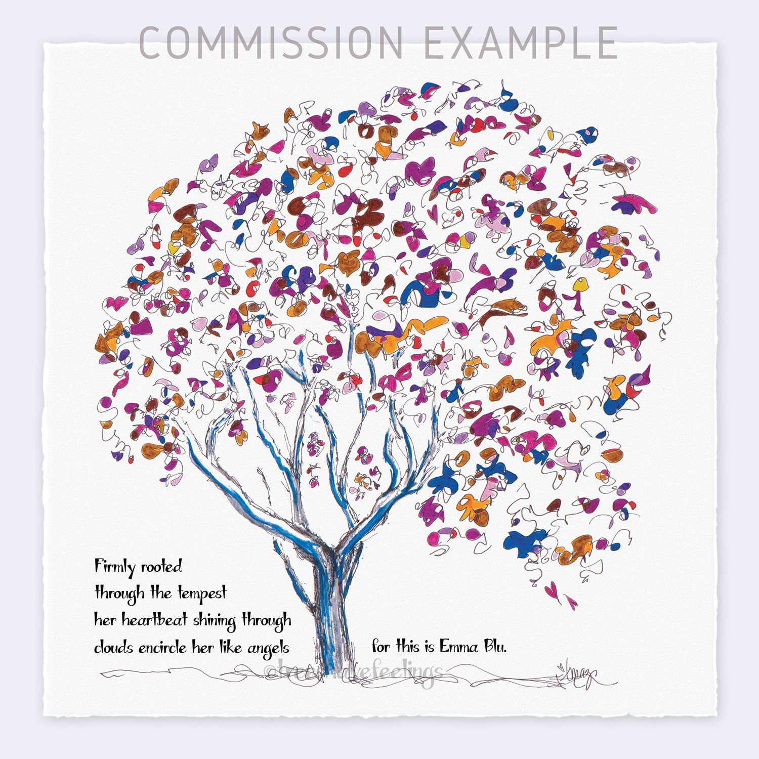 Order your Personal Commission | 8"x8" Print TREES HAVE FEELINGS 