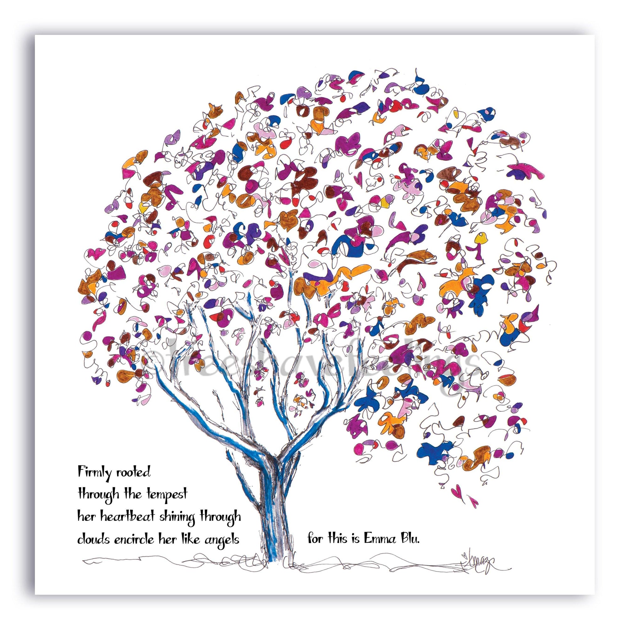 ROOTED GREETING CARDS | 5"x5" folded | Pack of 8 TREES HAVE FEELINGS 