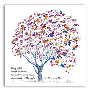 ROOTED GREETING CARDS | 5"x5" folded | Pack of 8 TREES HAVE FEELINGS 