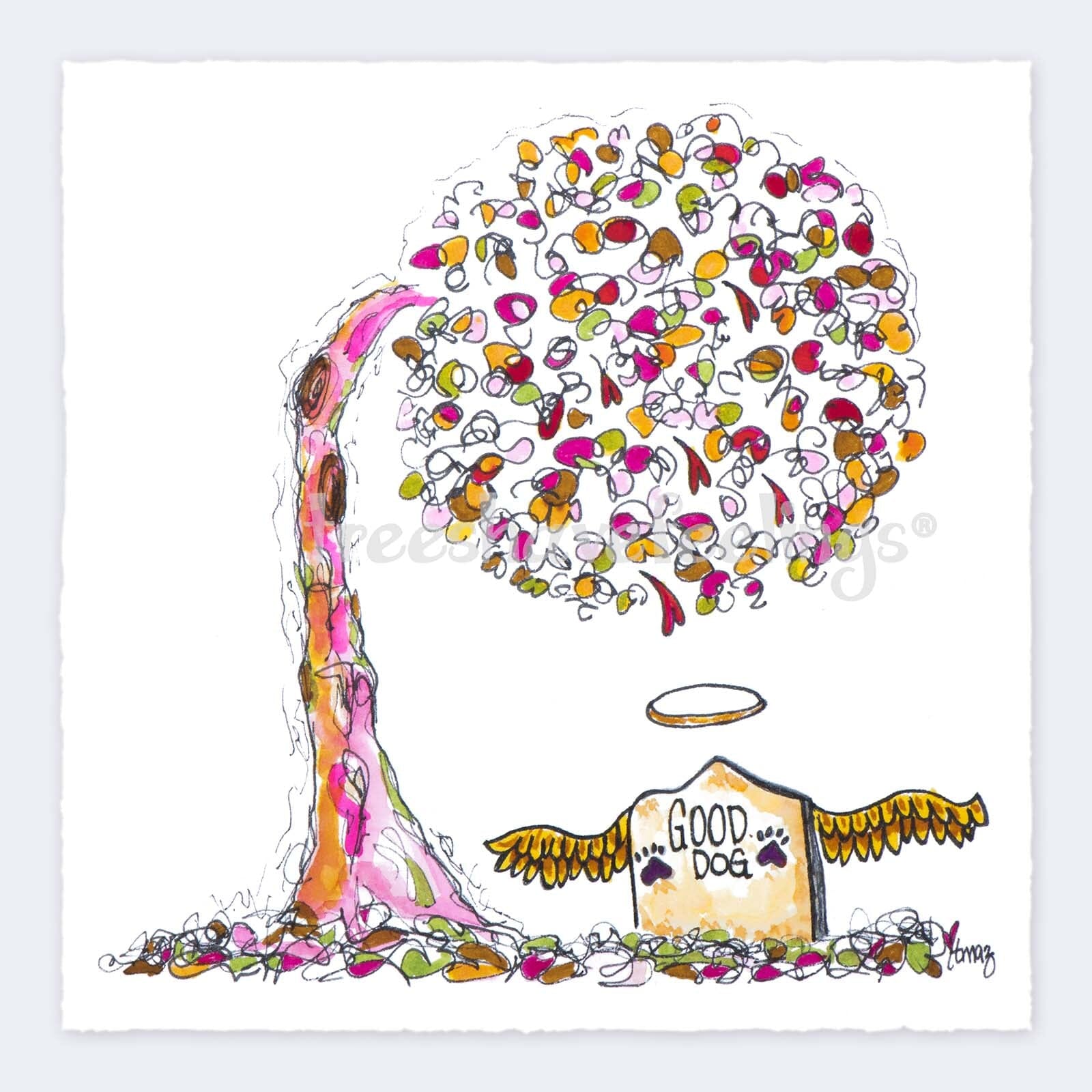 The Good Dog Memorial Tree | Giclée Print Print TREES HAVE FEELINGS 