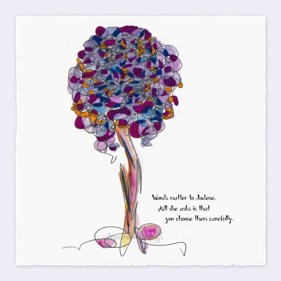 JODENE | Giclée Print Print TREES HAVE FEELINGS Deckled Edge 8"x8" 