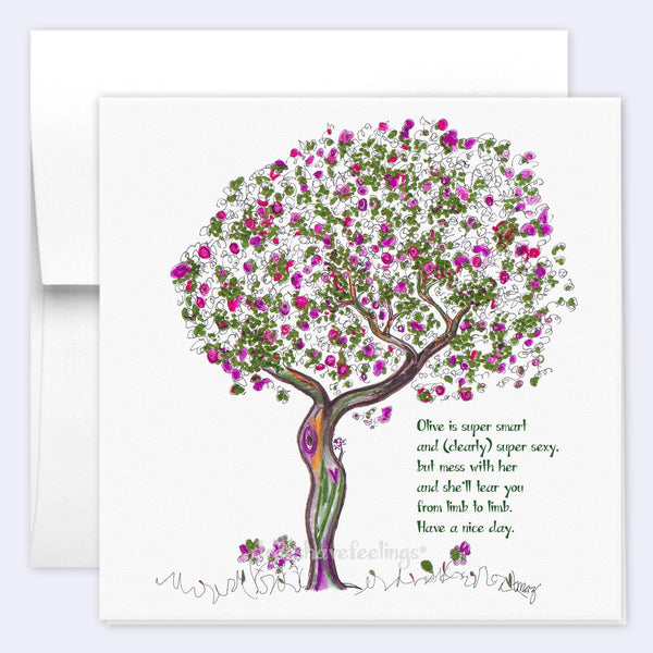 OLIVE | Single Card card TREES HAVE FEELINGS 