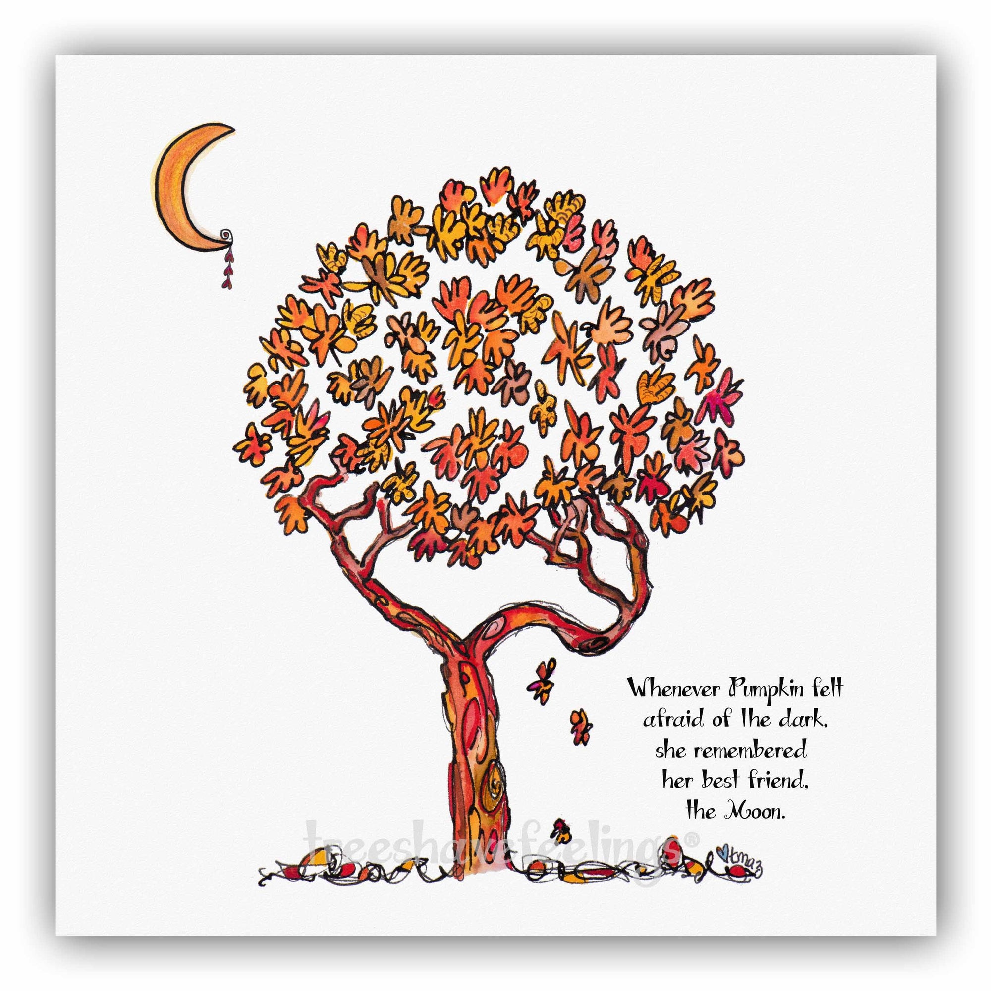 PUMPKIN | Giclée Print Print TREES HAVE FEELINGS Straight Cut 8"x8" 