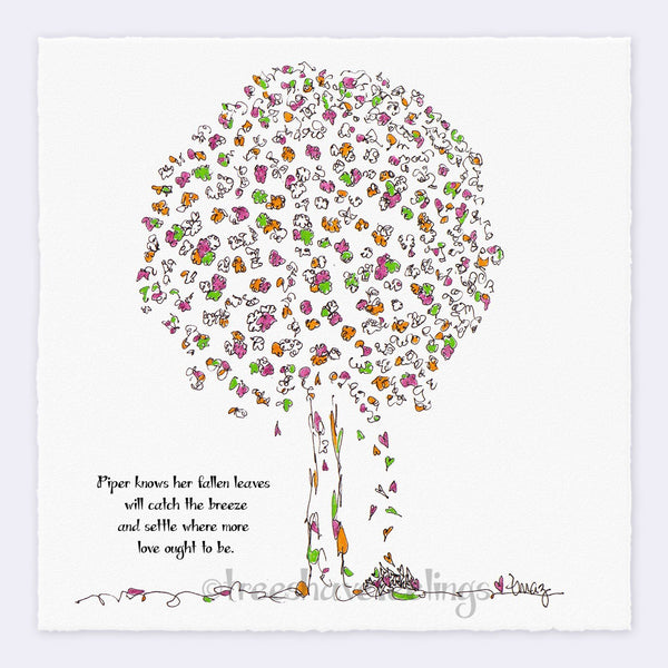 PIPER | Giclée Print Print TREES HAVE FEELINGS Deckled Edge 8"x8" 