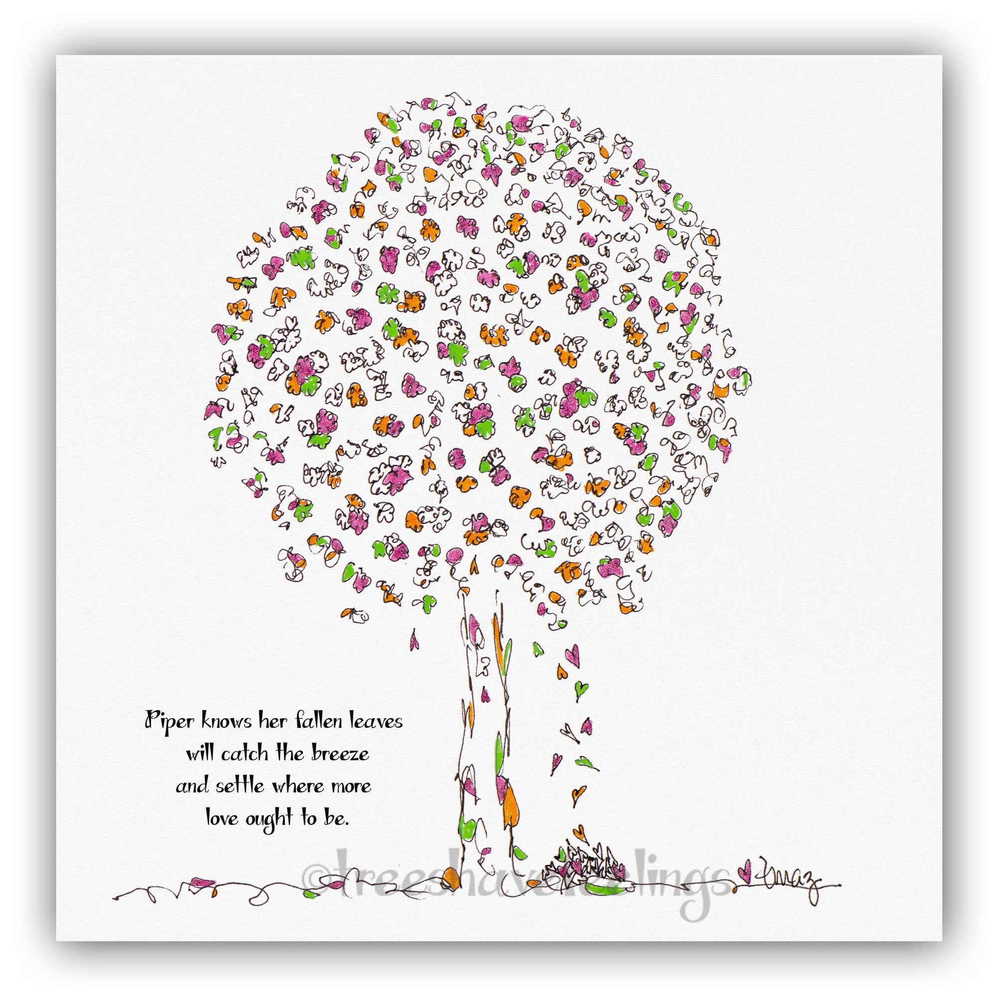 PIPER | Giclée Print Print TREES HAVE FEELINGS Straight Cut 8"x8" 