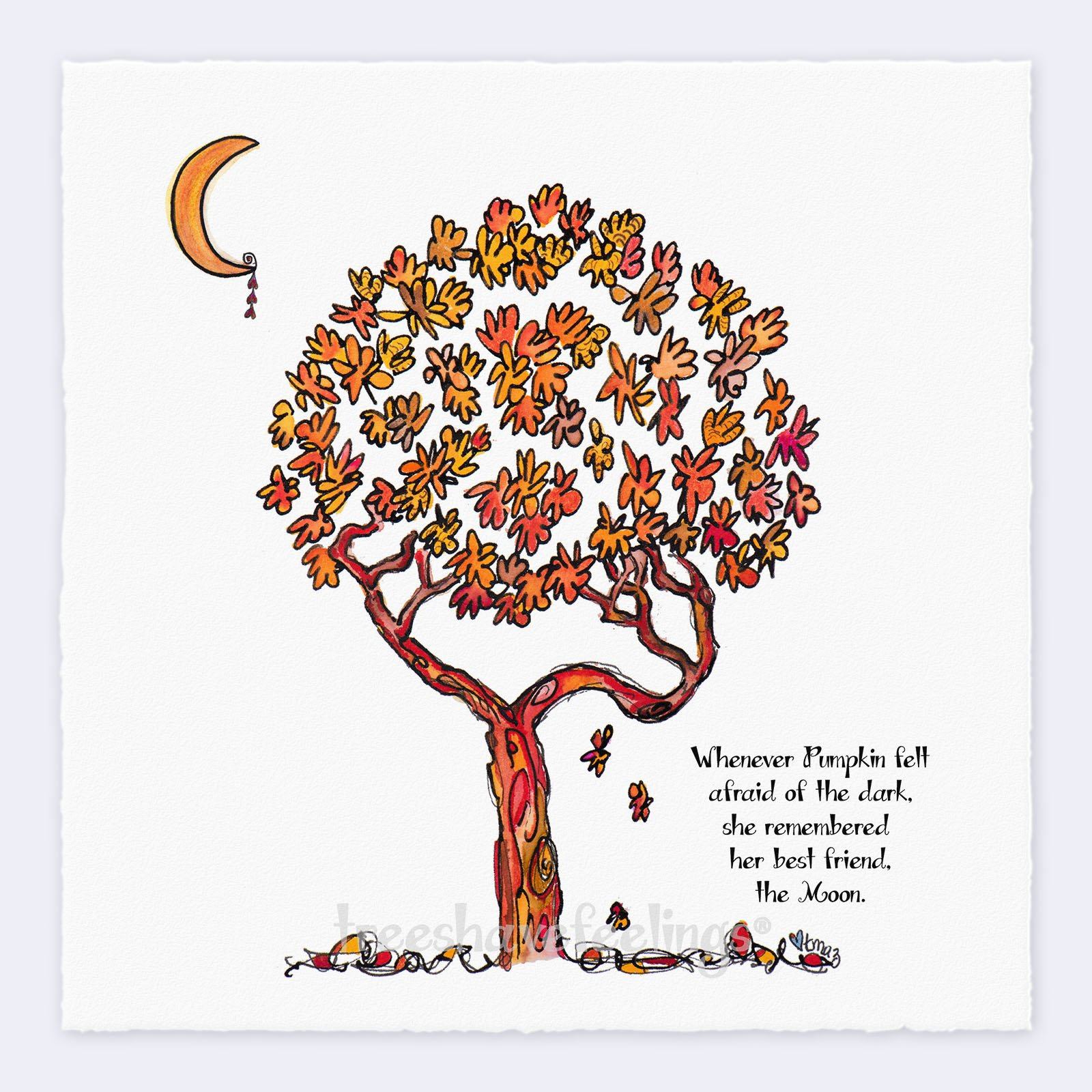 PUMPKIN | Giclée Print Print TREES HAVE FEELINGS Deckled Edge 8"x8" 