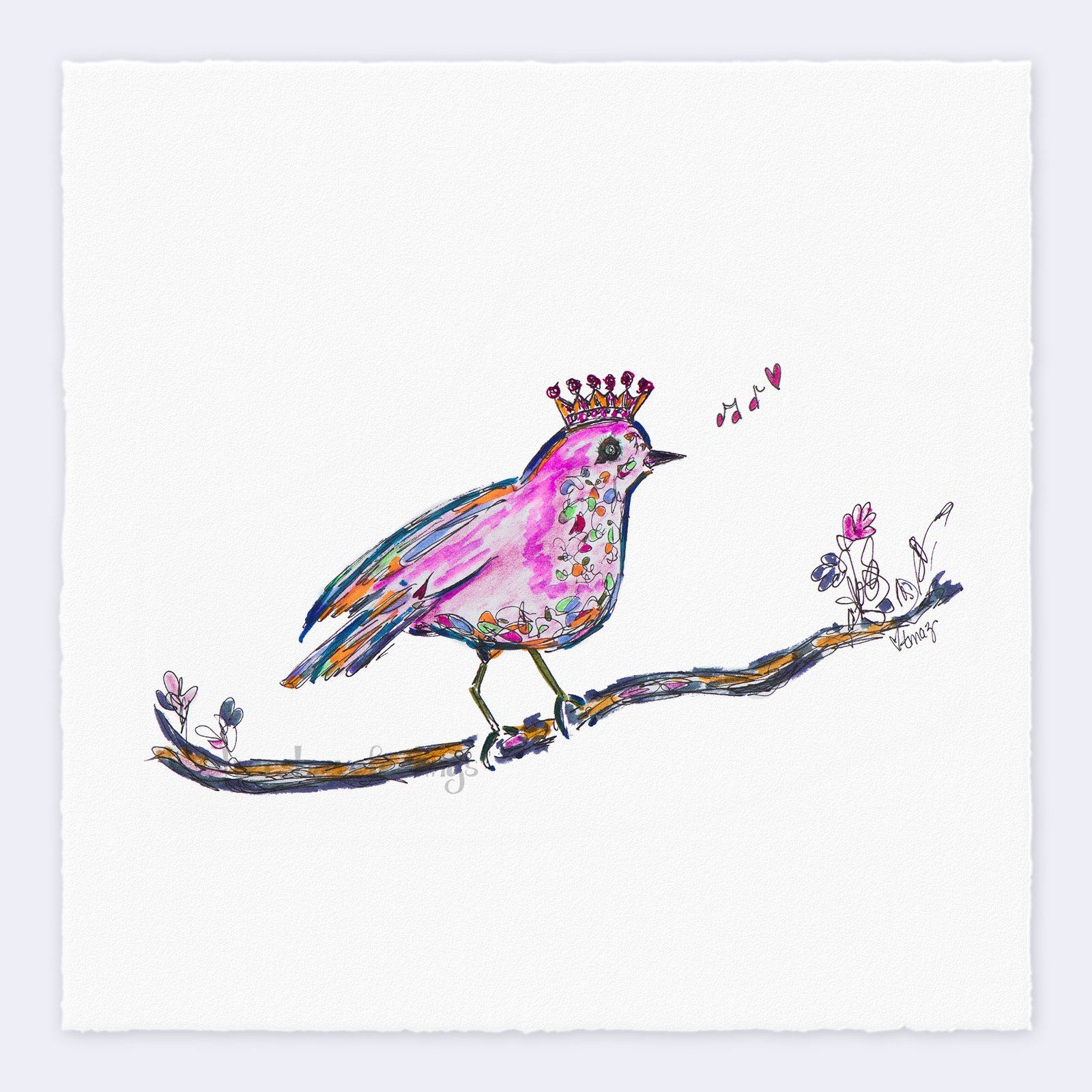 SAPPHIRE BIRD | Giclée Print Print TREES HAVE FEELINGS 5"x5" 