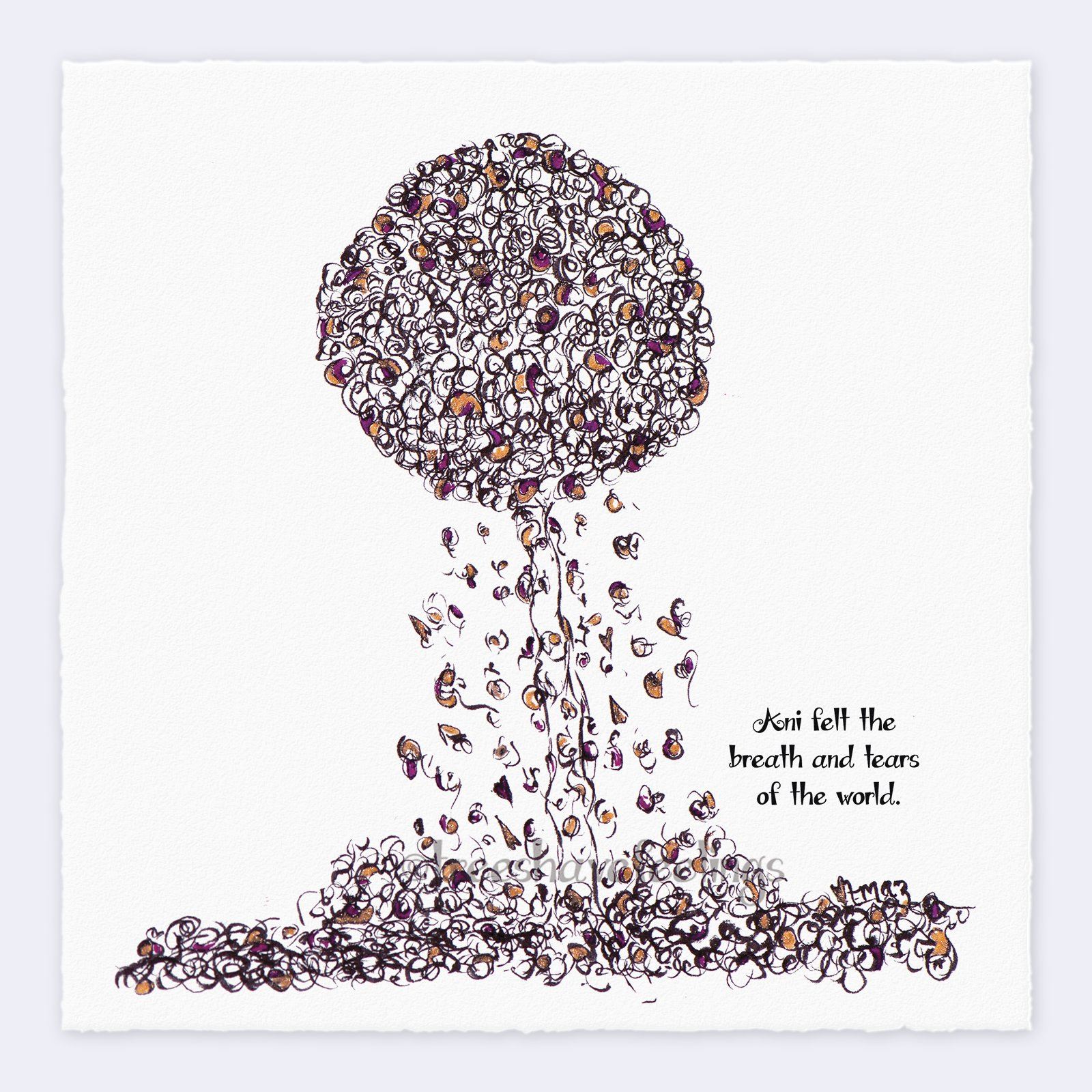 ANI | Giclée Print Print TREES HAVE FEELINGS Deckled Edge 8"x8" 