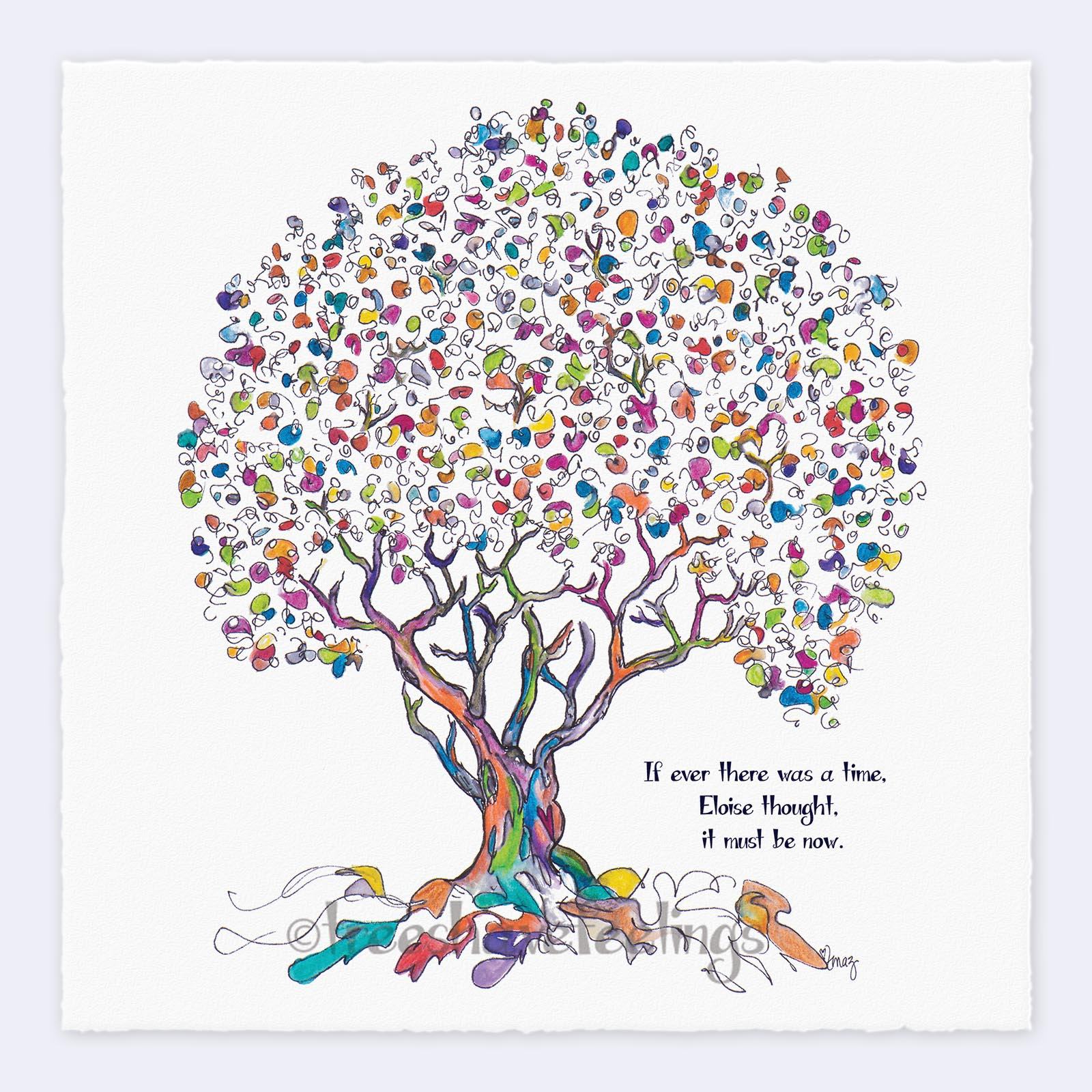 ELOISE | Giclée Print Print TREES HAVE FEELINGS Deckled Edge 8"x8" 