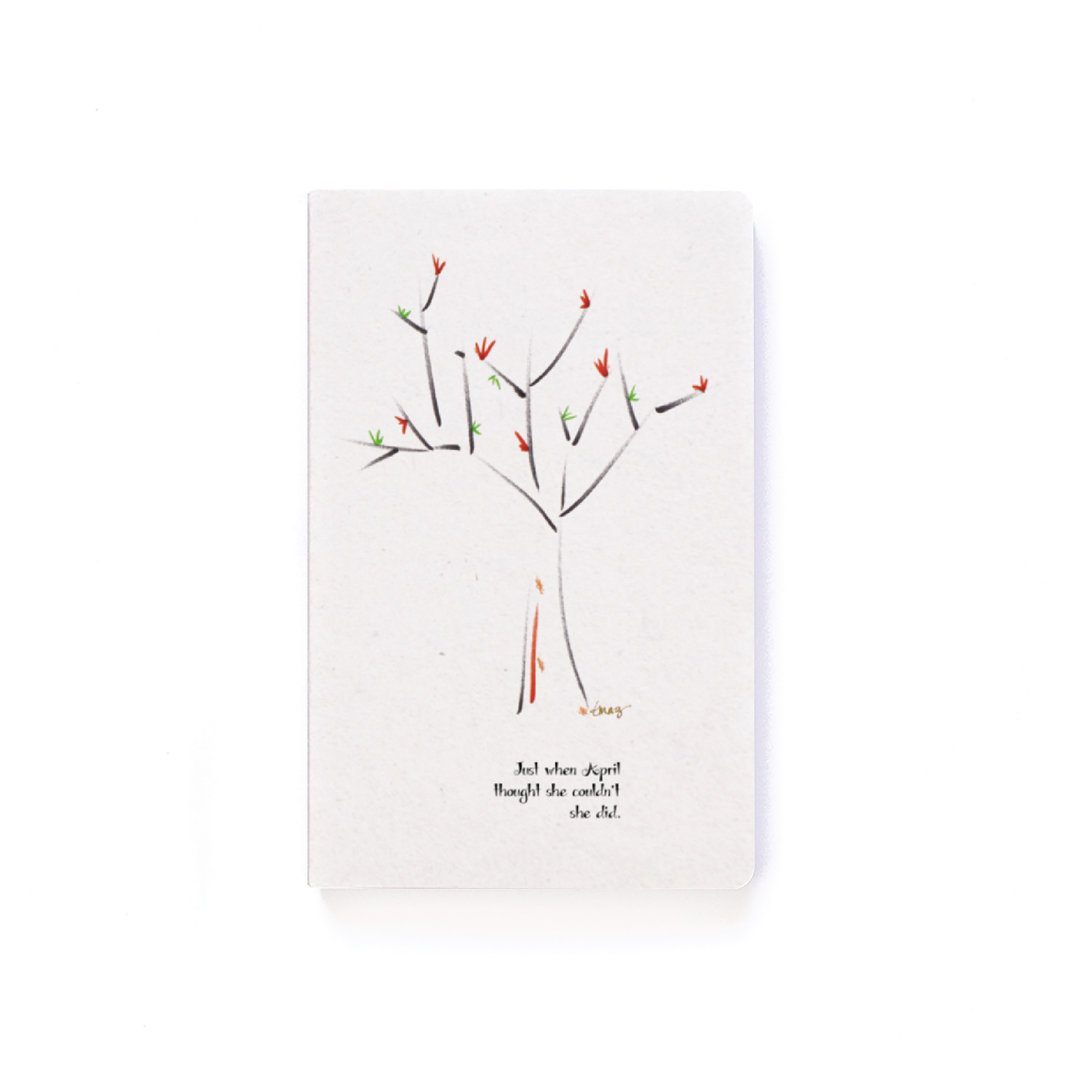 APRIL JOURNAL | 5.25"x8.25" Softcover | Lined | 144 pages journal TREES HAVE FEELINGS 