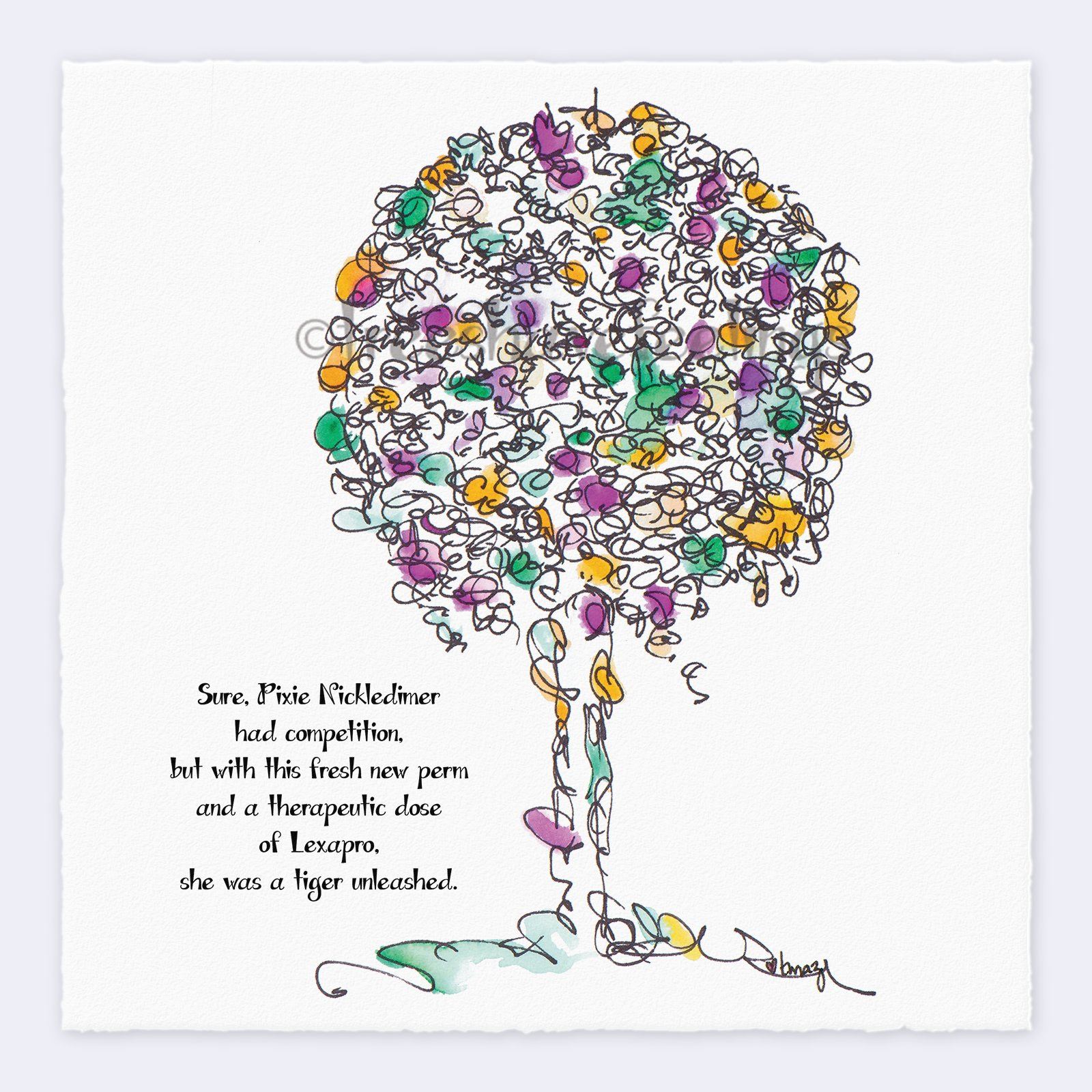 PIXIE NICKLEDIMER | Giclée Print Print TREES HAVE FEELINGS Deckled Edge 8"x8" 