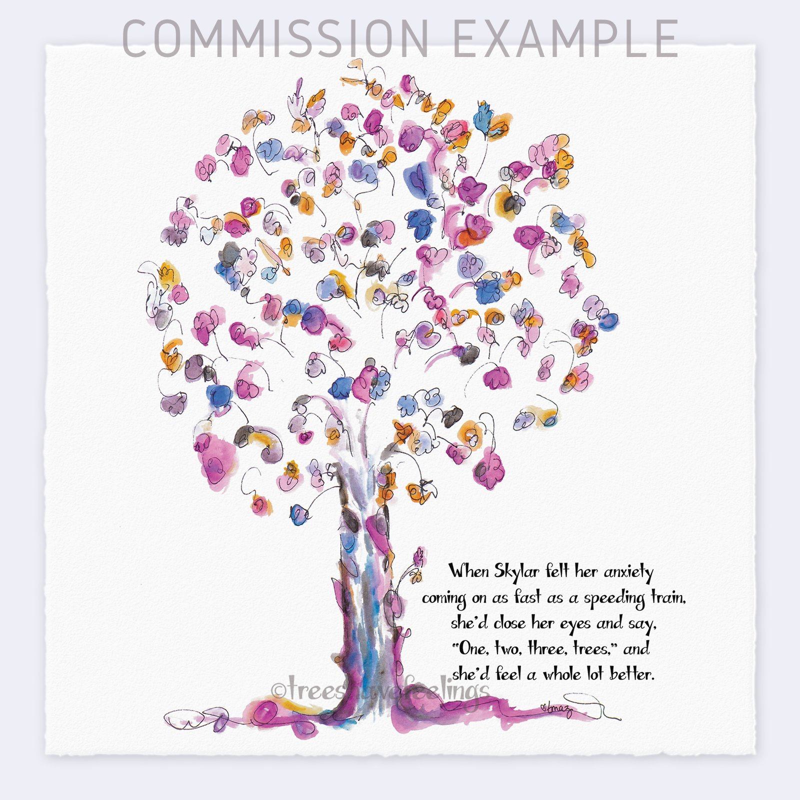 Order your Personal Commission | 8"x8" Print TREES HAVE FEELINGS 