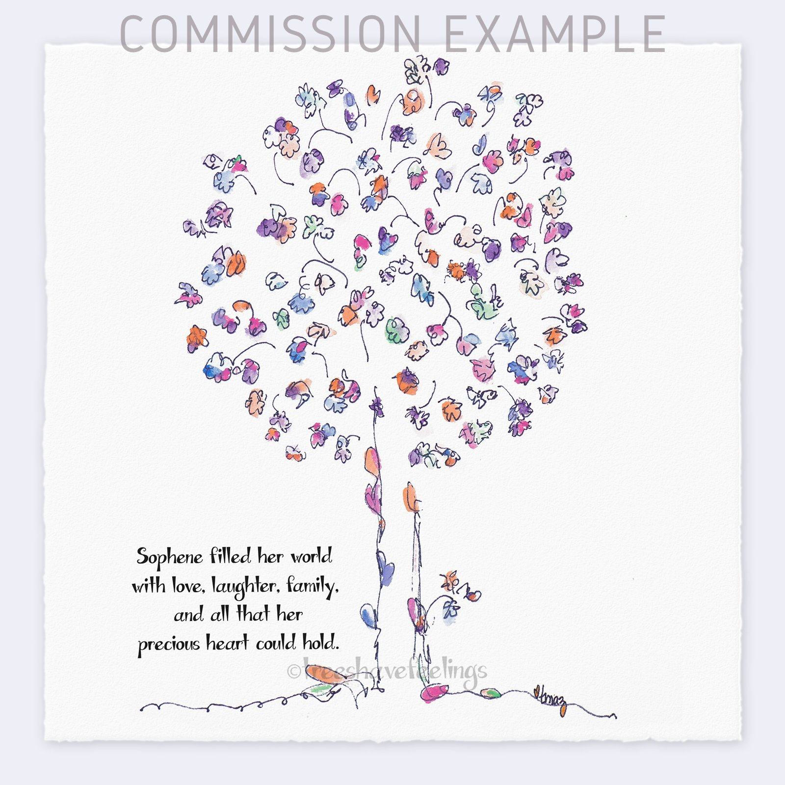 Order your Personal Commission | 8"x8" Print TREES HAVE FEELINGS 