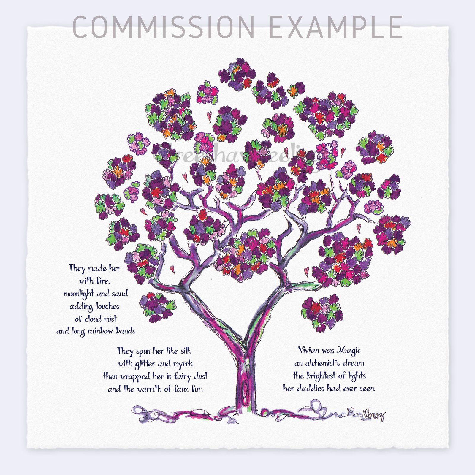 Order your Personal Commission | 8"x8" Print TREES HAVE FEELINGS 